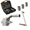Áttételes kerékanyakulcs 3 adapterrel műanyag kofferben 1x16 1/2"  TC Technic SK1765