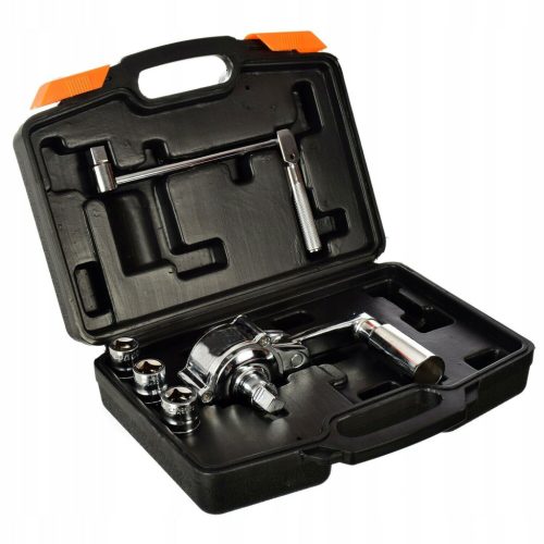 Áttételes kerékanyakulcs 3 adapterrel műanyag kofferben 1x16 1/2"  TC Technic SK1765