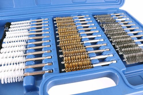 Kefe készlet a befecskendező szelepülések tisztításához és finom tisztító munkákhoz (38 darabos) TC Technic SK2648