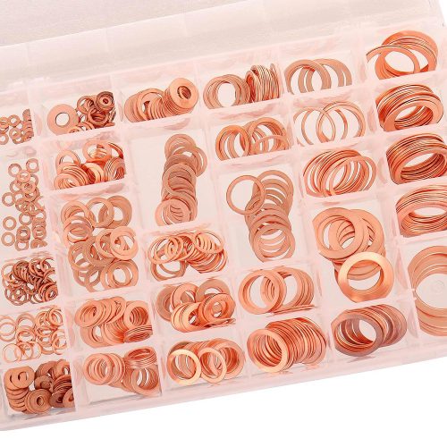 Réz alátétek készlet 580db. réz alátétek jc8014580