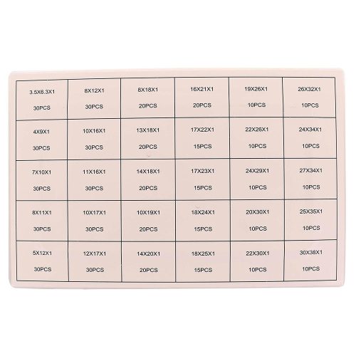 Réz alátétek készlet 580db. réz alátétek jc8014580