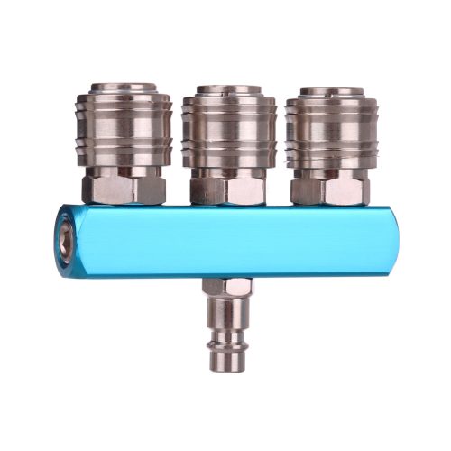 TC Technic 3-utas pneumatikus elosztó tömb - 3x gyorscsatlakozó aljzat + 1x dugó - 12 bar