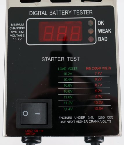 Autó akkumulátor teszter digitális kijelzővel (ellenállásmérő) 12V 150-1400 Ah   TC Technic SK2165