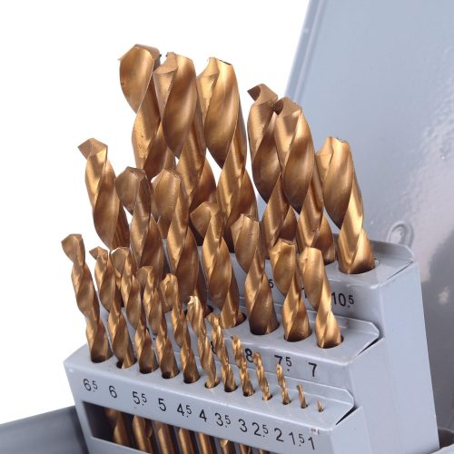 Titán fém fúrószárak készletben fém tartóban HSS-tin 1-13mm (25 darabos) TC Technic DR25