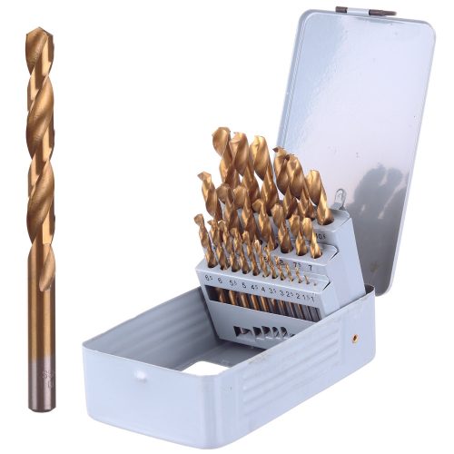 Titán fém fúrószárak készletben fém tartóban HSS-tin 1-13mm (25 darabos) TC Technic DR25