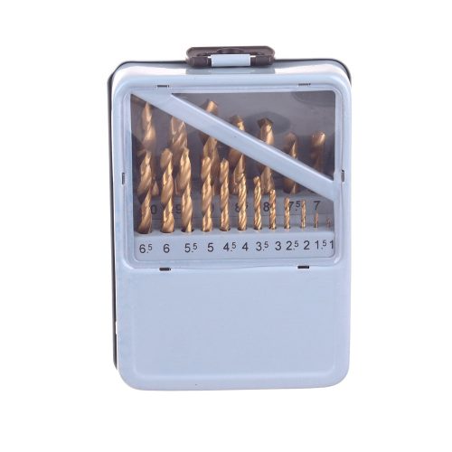Titán fém fúrószárak fém tokban HSS-tin 1-10mm (19 darabos) TC Technic 28540