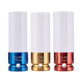   Ütőaljzat készlet könnyűfém keréktárcsákhoz 17,19,21 mm 1/2"-os csatlakozással