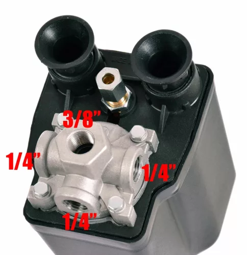 Eredeti NE-MA 400V nyomáskapcsoló kompresszorhoz (3-4 kW, 6.3-10A, max. 12 bar, Made in Italy)