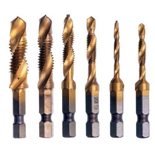 Menetfúrók készletben műanyag tokban M3-M10 (6 db-os) HSS Titanium TC Technic DN-F1284-1