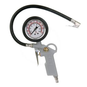   Gumiabroncs felfújó pisztoly glicerines nyomásmérővel (fém)
