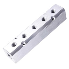   Aluminium levegő elosztó blokk pneumatikához 2x1/2" és 5x 1/4" Technic AC0071