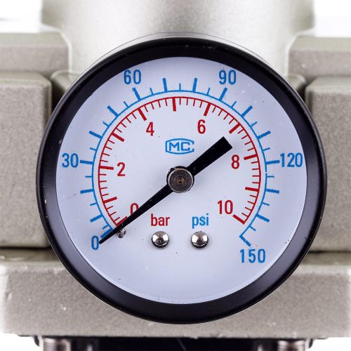 Levegő előkészítő egység - szűrő, leválasztó, automata olajozó, nyomásszabályzó  1" Technic AC5000-10 - 20mikron