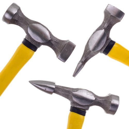 Lemezkalapács üllővel műanyag kofferben Technic LT-A1226  (3 db kalapács, 4 db üllő)