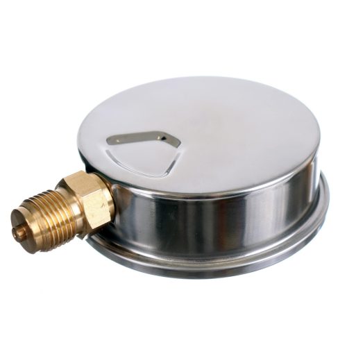 Glicerines nyomásmérő óra/manométer 100mm, 0-40 bar, 1/2'' alsó menetes csatlakozással