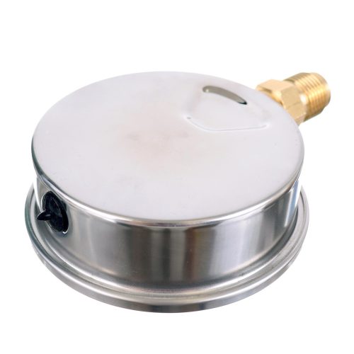 Glicerines nyomásmérő óra/manométer 100mm, 0-600 bar, 1/2'' alsó menetes csatlakozással