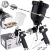 Minőségi HVLP festékpisztoly készlet  0.8, 1.4, 1.7 mm-es fúvókával (600ml, 125ml) TC Technic SET827