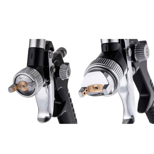 Minőségi HVLP festékpisztoly készlet  0.8, 1.4, 1.7 mm-es fúvókával (600ml, 125ml) TC Technic SET827