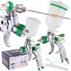 Professzionális HVLP festékszóró készlet - 3 db úvóka (0,8mm, 1,4mm, 1,7mm), két pisztoly, 600ml és 125ml tartály TC Technic SET601