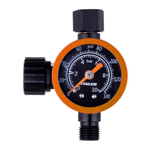 ITALCO MODEL ONE GOLD nyomásmérő, nyomáscsökkentő szórópisztolyokhoz - 0-10 Bar, 600 l/min