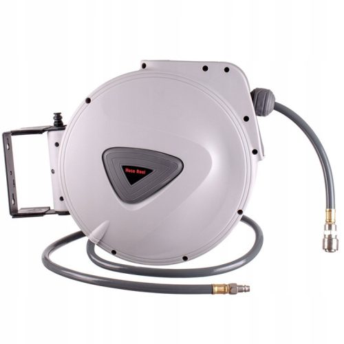 Automatikus tömlődob pneumatikus tömlőkhöz 15 méteres tömlővel és 1,4 méteres bekötőcsővel, gyorscsatlakozóval TC Technic HR091515