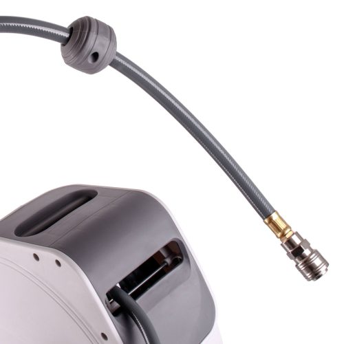 Automatikus tömlődob pneumatikus tömlőkhöz - 20 méteres tömlővel + 1,4 méteres bekötőcsővel, gyorscsatlakozókkal - TC Technic