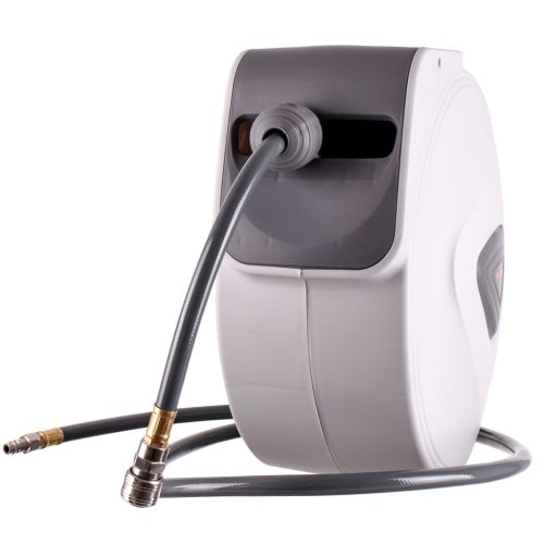 Automatikus tömlődob pneumatikus tömlőkhöz - 20 méteres tömlővel + 1,4 méteres bekötőcsővel, gyorscsatlakozókkal - TC Technic