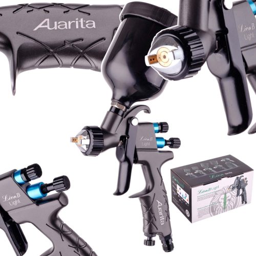 Mini HVLP szórópisztoly kis kompresszorokhoz 1,0 mm-es fúvókával Auarita Lion B Light (250 ml)