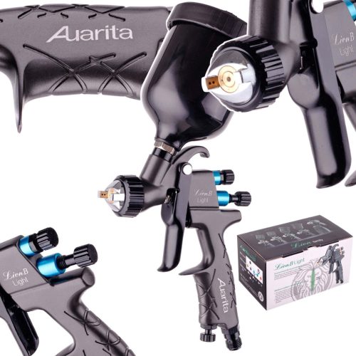 Mini HVLP szórópisztoly kis kompresszorokhoz 1,2 mm-es fúvókával Auarita Lion B Light (250 ml)