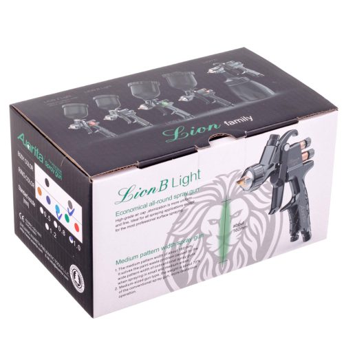 Mini HVLP szórópisztoly kis kompresszorokhoz 1,2 mm-es fúvókával Auarita Lion B Light (250 ml)