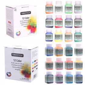   Akril airbrush festék készlet 24 db 30 ml-es fiola Fengda Timbertech Mix-I + Mix-II