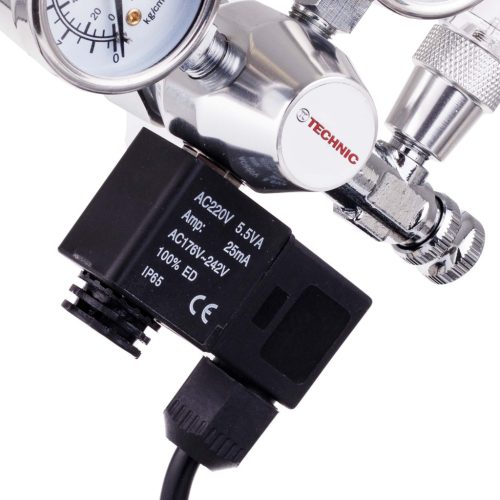 CO2 reduktor mágnesszeleppel, buborékszámlálóval épített akváriumokhoz  (230V) TC Technic TC-T-BBL