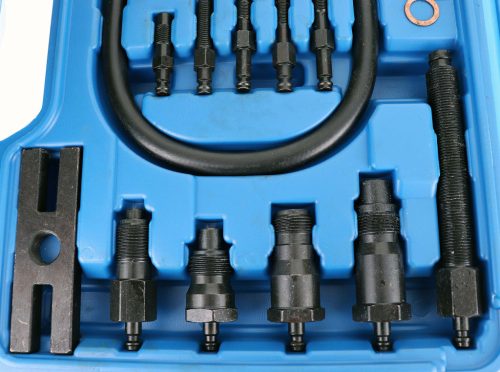 DÍZEL kompresszió és nyomásmérő készlet műanyag kofferben (17 darabos) TC Technic G1011