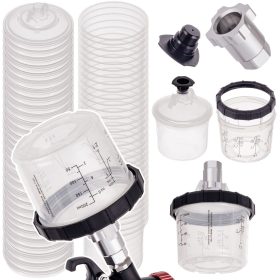   Festékkeverő poharak 50 db-os PPS FPS rendszerkészlet 200 ml 125 µm - tartályadapterrel szállítva