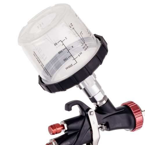 Festékkeverő poharak 50 db-os PPS FPS rendszerkészlet 200 ml 125 µm - tartályadapterrel szállítva