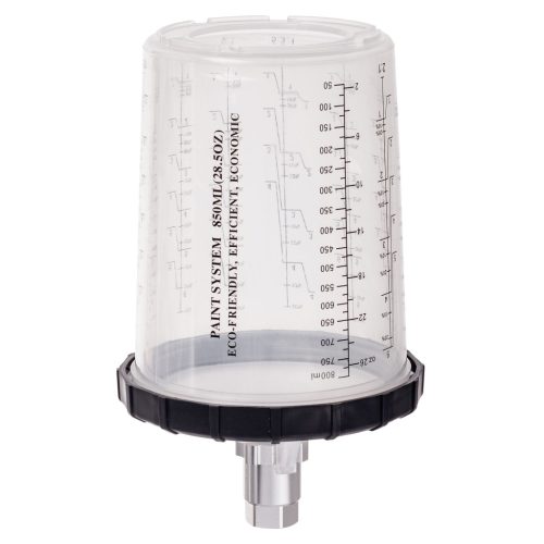 Festékkeverő poharak 50 db-os PPS FPS rendszerkészlet 800 ml 125 µm tartály adapterrel szállítva