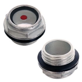   Olajszint ellenőrző ablak kompresszorhoz - 1/2" menetes csatlakozással - 1 db (alumínium, műanyag)