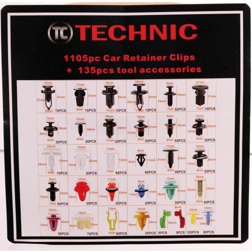 1240 darabos univerzális kárpit kapocs készlet (klipszek, rögzítők, leszedők) TC TEchnic