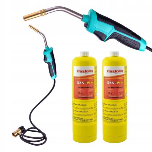 MAPP vezetékes gázégő turbó forrasztáshoz + 2 db Castolin gázpalack TC Technic 110CGA-2X