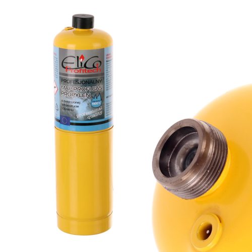 MAPP propánturbó gázégő forrasztótöltetekhez 120 cm-es csővel + 1 db EliCo Profitech MAPP 400 g gázpatron