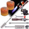 Szétszedhető gázégő fa nyéllel szövet tokban +  2 db EliCo 300g gázpatron 7/16" TC Technic UP309-2_65300