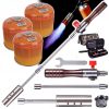Szétszedhető gázégő fa nyéllel szövet tokban +  3 db EliCo 300g gázpatron 7/16" TC Technic UP309-3_65300