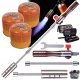 Szétszedhető gázégő fa nyéllel szövet tokban +  3 db EliCo 300g gázpatron 7/16" TC Technic UP309-3_65300