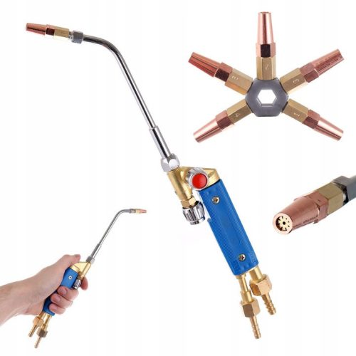 Forrasztópisztoly készlet reduktorokkal, tömlővel és cserélhető fúvókákkal  TC Technic 42-1800-Szett