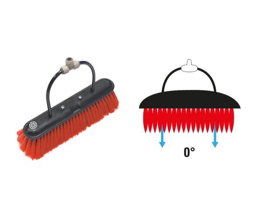 Puha 35 cm-es nylon kefe két fúvókával IPC HighPure takarítógépekhez (0°)