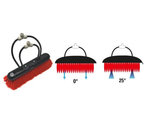 Puha 35 cm-es nylon kefe két fúvókával IPC HighPure takarítógépekhez (0° vagy 25°)
