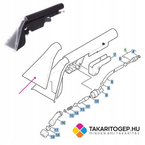 Kárpitfej plexi burkolat Puzzi 100, 200, 300 (5.130-223.0)