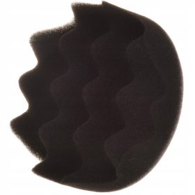   Polírozó szivacs, hullámos, puha, tépőzáras korong, gofrimintás, fekete, 100 mm