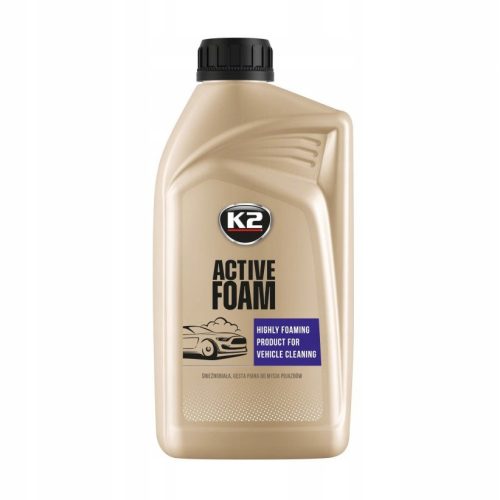 K2 Active Foam aktív hab 1L – autómosáshoz, hóhatású tisztítás, makacs szennyeződések eltávolítására