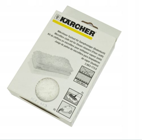 Eredeti Karcher Mikroszálas Padlótörlőkendő Szett (2 db), Kompatibilis: SC 1, SC 2, SC 3, KST 2