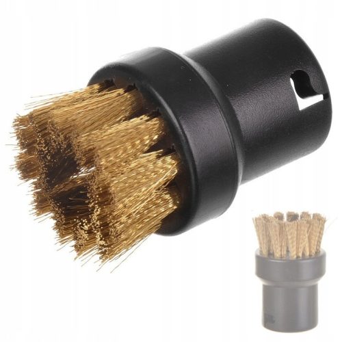 3 db kerek kefe Karcher SC gőztisztítókhoz  (2.863-264.0 cikkszám kiváltására) 1 db sárgaréz, 2 db műanyag sörtés kefe